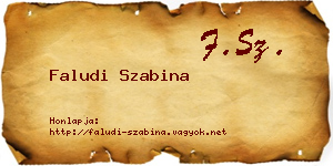 Faludi Szabina névjegykártya
